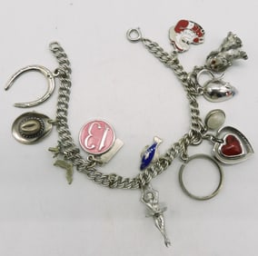 Vintage Sterling Charm Bracelet