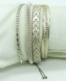 Four Sterling Bracelets