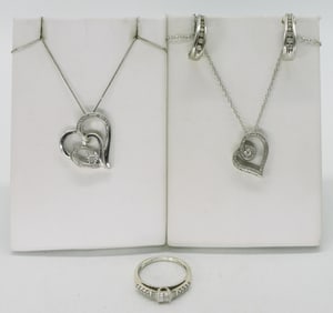 Diamond Necklaces, Ring & Earrings 925