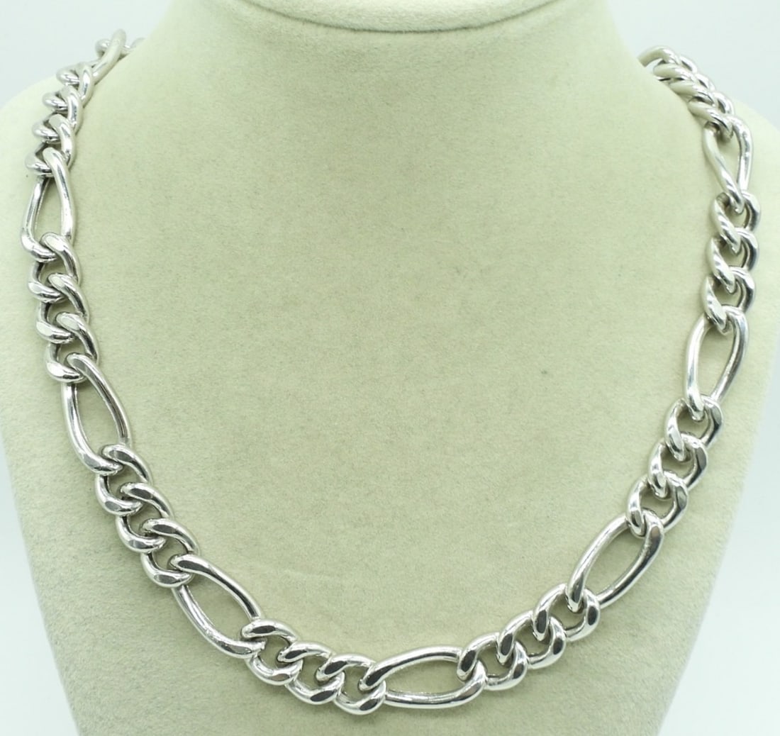 Rolled Sterling Link Necklace (1 of 2)