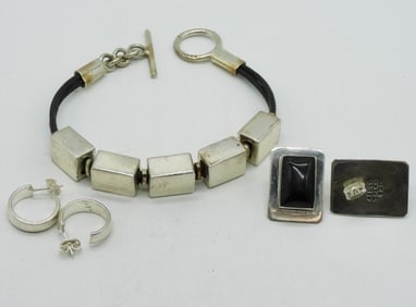 Vintage Taxco Bracelet & Earrings