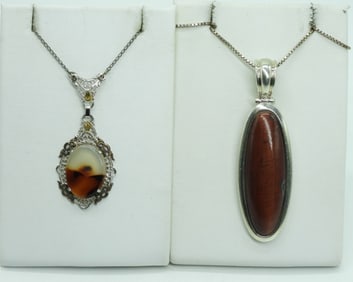 Whitney Kelly Red Tigers Eye 925 Necklace