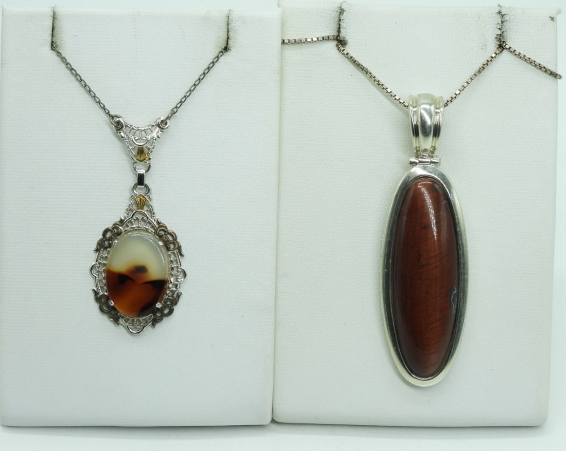 Whitney Kelly Red Tigers Eye 925 Necklace (1 of 1)
