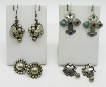 Taxco Sterling Pierced Earrings