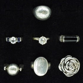 7 Sterling Fashion Rings