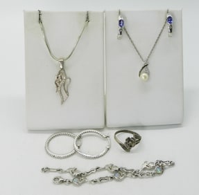 Mixed lot of 925 Necklaces, Earrings & More