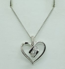 Diamond 925 Heart Necklace
