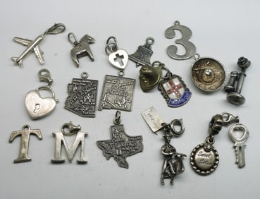 17 Sterling Vintage & Modern Charms