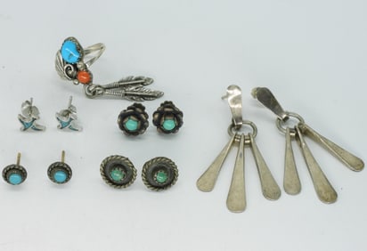 Vintage Turquoise 925 Earrings & Ring