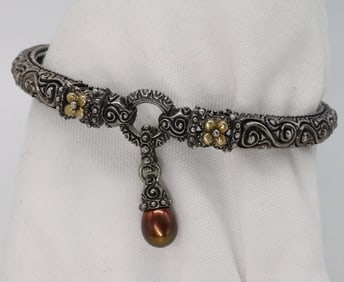 Barbara Bixby 925 18k Pearl Bracelet