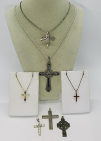 Religious Sterling Cross Lot