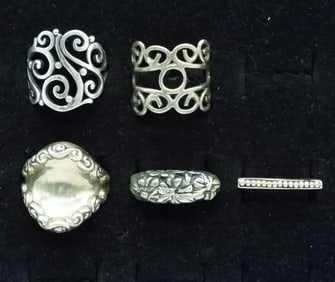 Five Sterling Fashion Rings