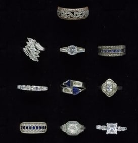 10 Beautiful 925 Bridal Style Rings