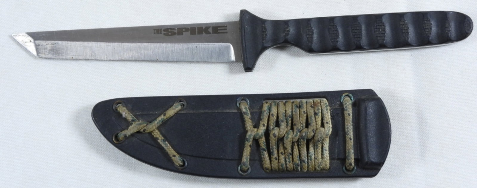 Cold Stone Spike Knife: With hard sheath.