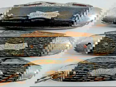 (3) Vintage Black Pocket Knives