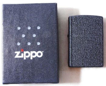 2025 Reg. Black Crackle Zippo, Sealed