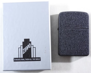 2016 Reg. Black Crackle Zippo, Sealed