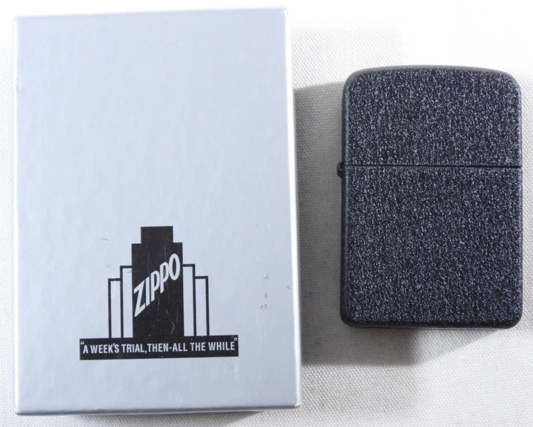 2016 Reg. Black Crackle Zippo, Sealed (1 of 3)