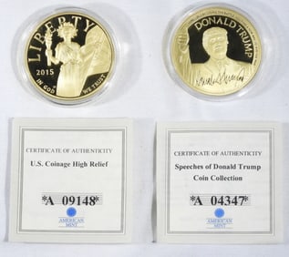 Donald Trump & U.S High Relief Coinages