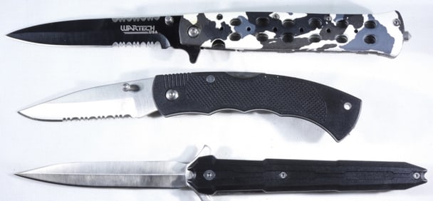 (3) Lock-Back/ Switchblade Style Knives