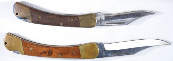 (2) Stainless Steel Lock-Back Pocket Knives