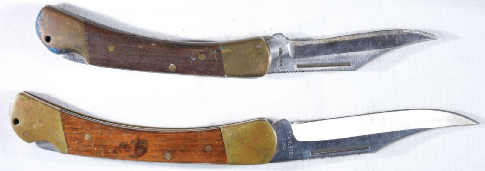 (2) Stainless Steel Lock-Back Pocket Knives (1 of 2)