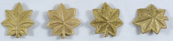 US Army Gold Oak Leaf Officers Rank Pins
