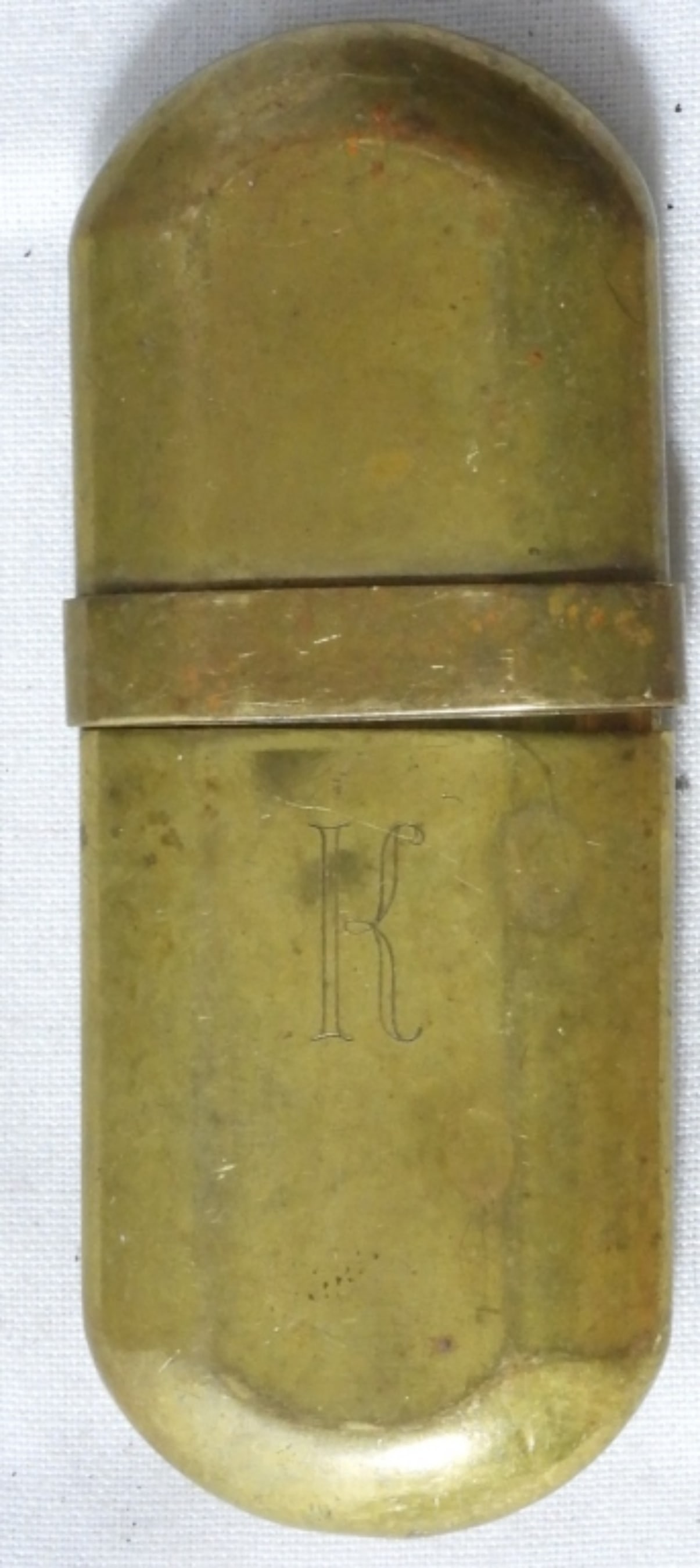 Brass Lighter: Has a "K" on the front, not fired, no box