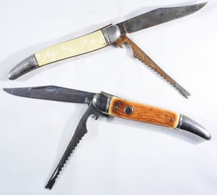 (2) Imperial Two-Blade Fishing Pocket Knives