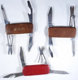 (3) Flat Utility Pocket Knives