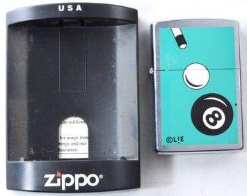 2014 8 Ball Zippo, Not Sealed
