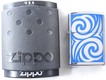 2007 Cobalt Curl Zippo, Sealed