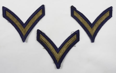 (3) Pack of WW1 Rank Patches