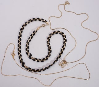 (3) Gold-Tone Necklaces