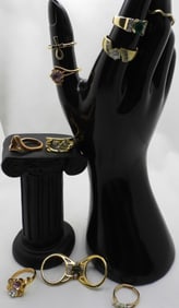 (10) Gold-Tone Women Ring