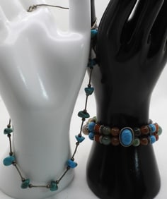 Turquoise Necklace & Bracelet Set