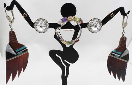 (4) Pairs Of Earrings