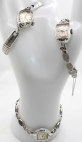 (3) Silver-Tone Womens Watches