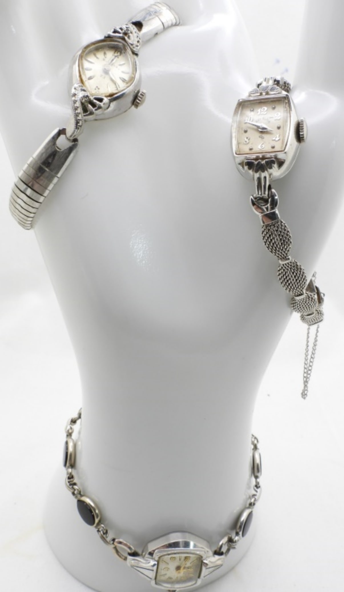 (3) Silver-Tone Womens Watches: Unsure if they all work, they're all beautiful