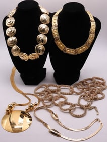 (5) Gold-Tone Necklaces