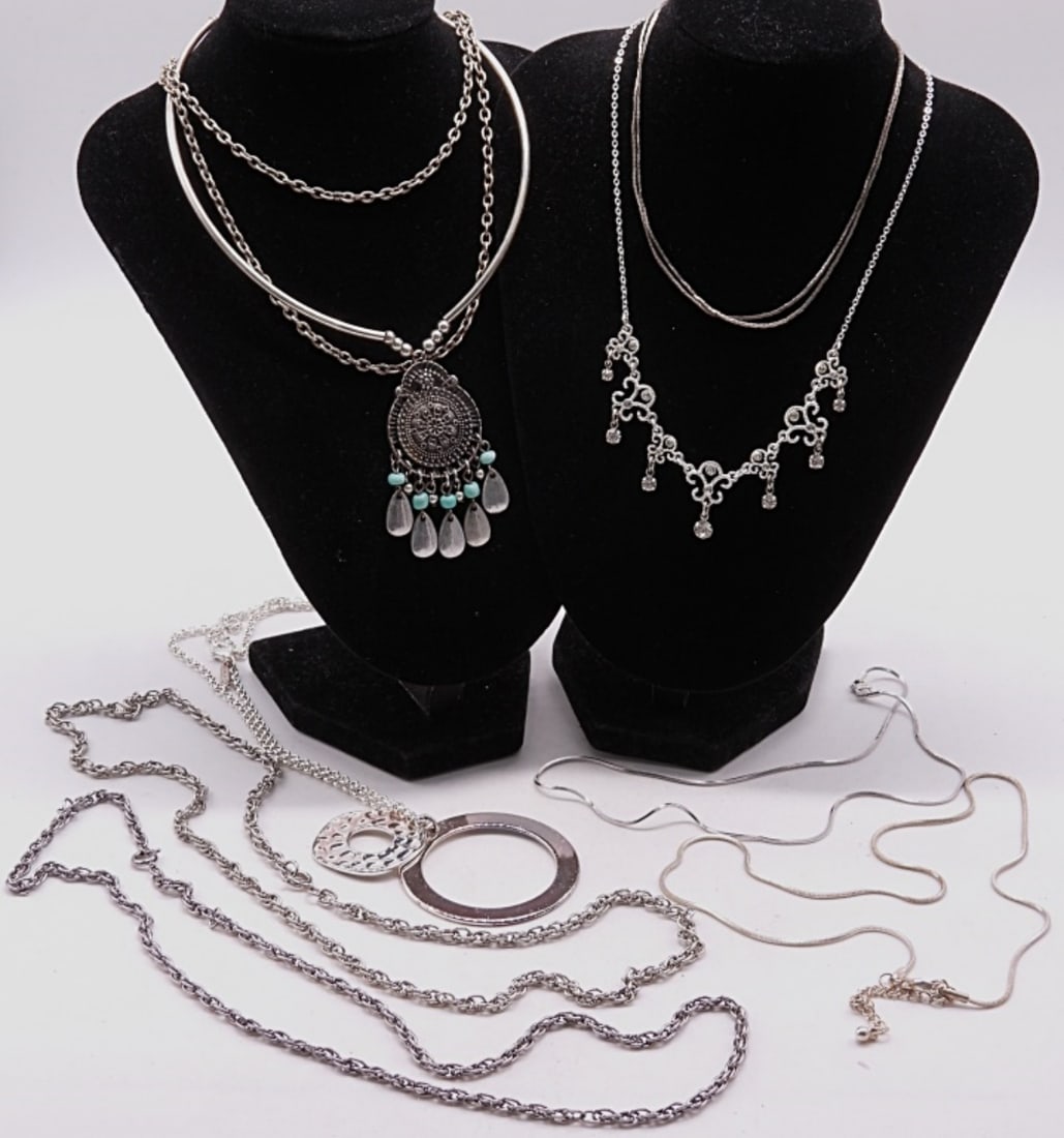 (9) Silver-Tone Necklaces: Shop the number 1 Auction House!