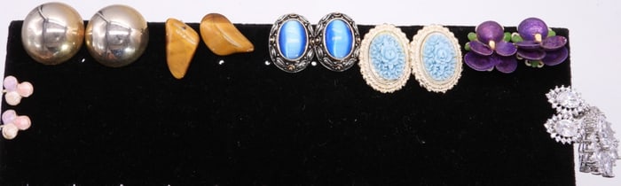 (7) Pair Of Clip-On/ Screw Back Earrings