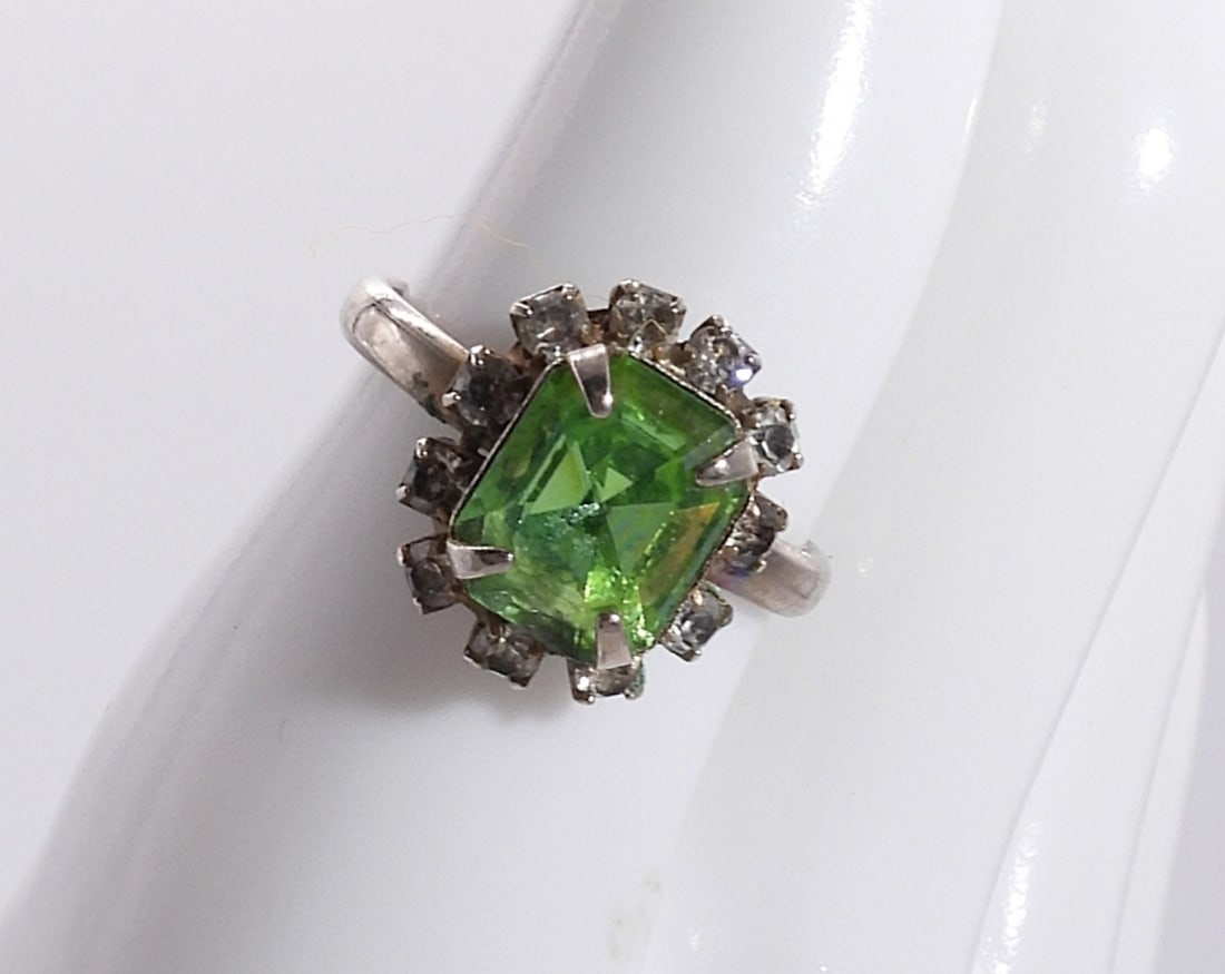 Ring Size:7 Uranium Glass: Visit us on Facebook!