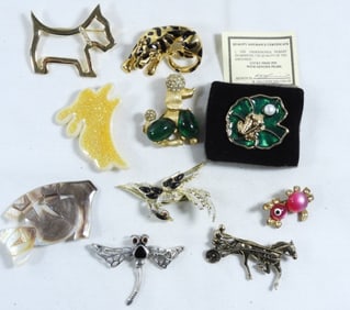 (10) Animal Brooches