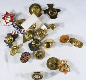 (20)  Different Style Pins For A Lapel