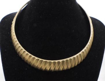 Cuff Style Necklace Gold-Tone