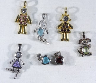 (7) Birthstone Pendants