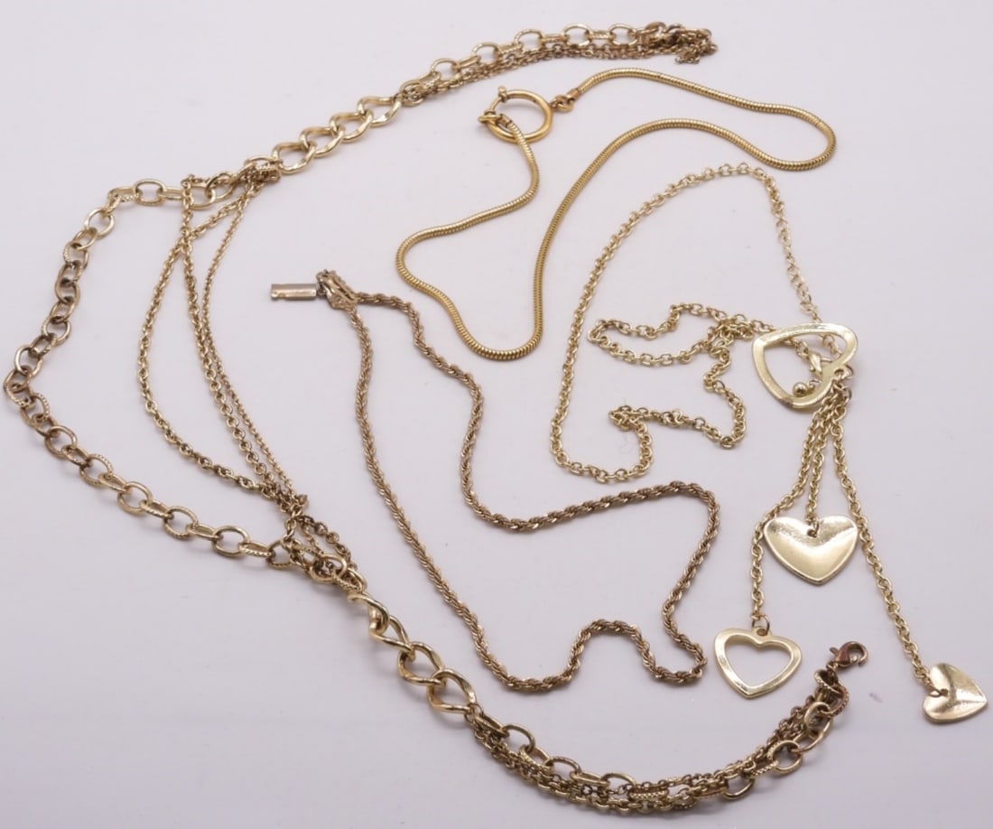 (4) Gold-Tone Necklaces: Beautiful pieces