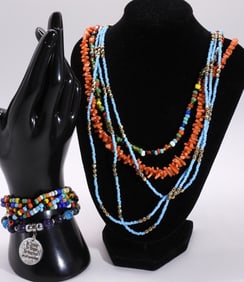 (3) Necklaces & (2) Bracelets