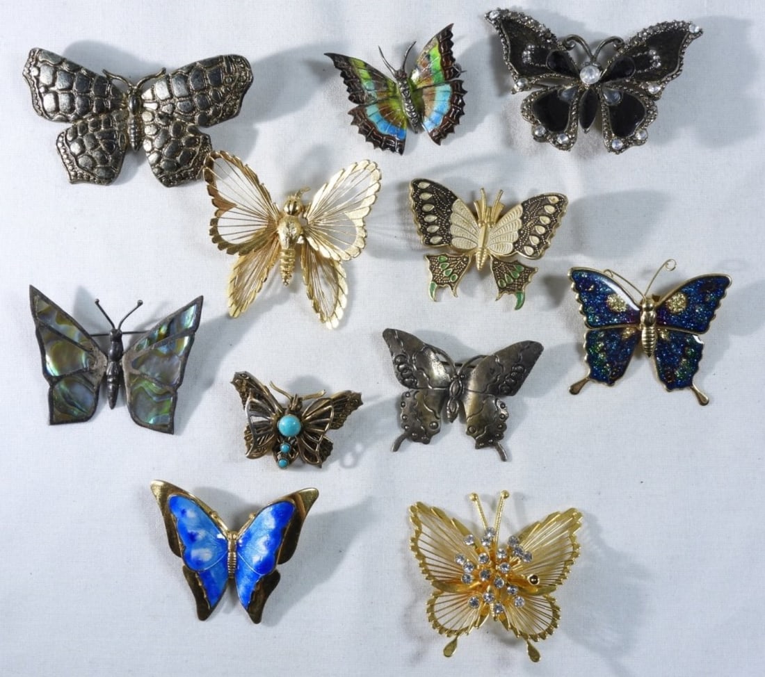 (11) Beautiful Butterfly Brooches (1 of 2)